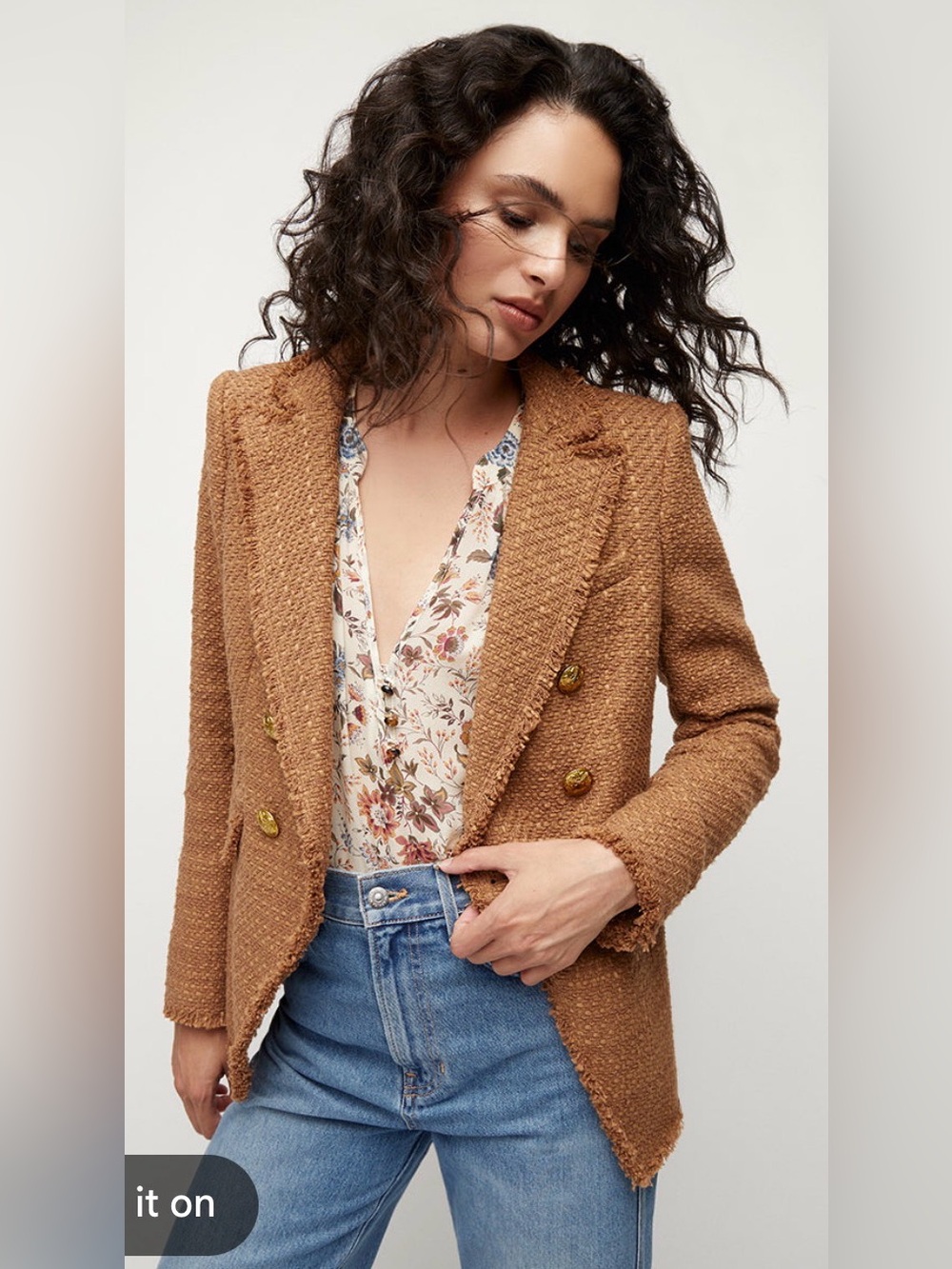 Veronica Beard Miller Tweed Dickey Jacket, Size 8